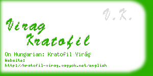 virag kratofil business card