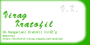 virag kratofil business card